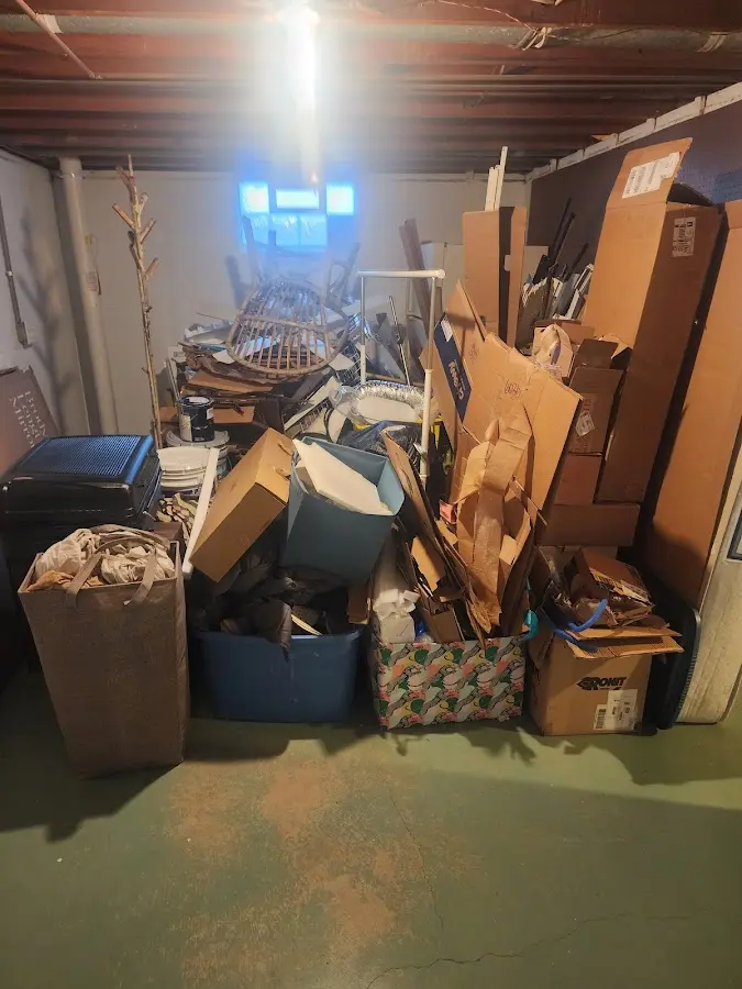 Roll-off dumpster container at job site for 6 Yard Dumpster Rental in Portales